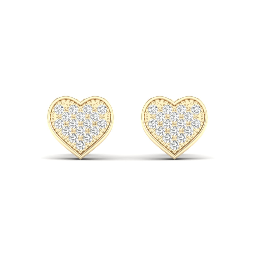 Magnificent 10K 0.10CT Diamond EARRNIG