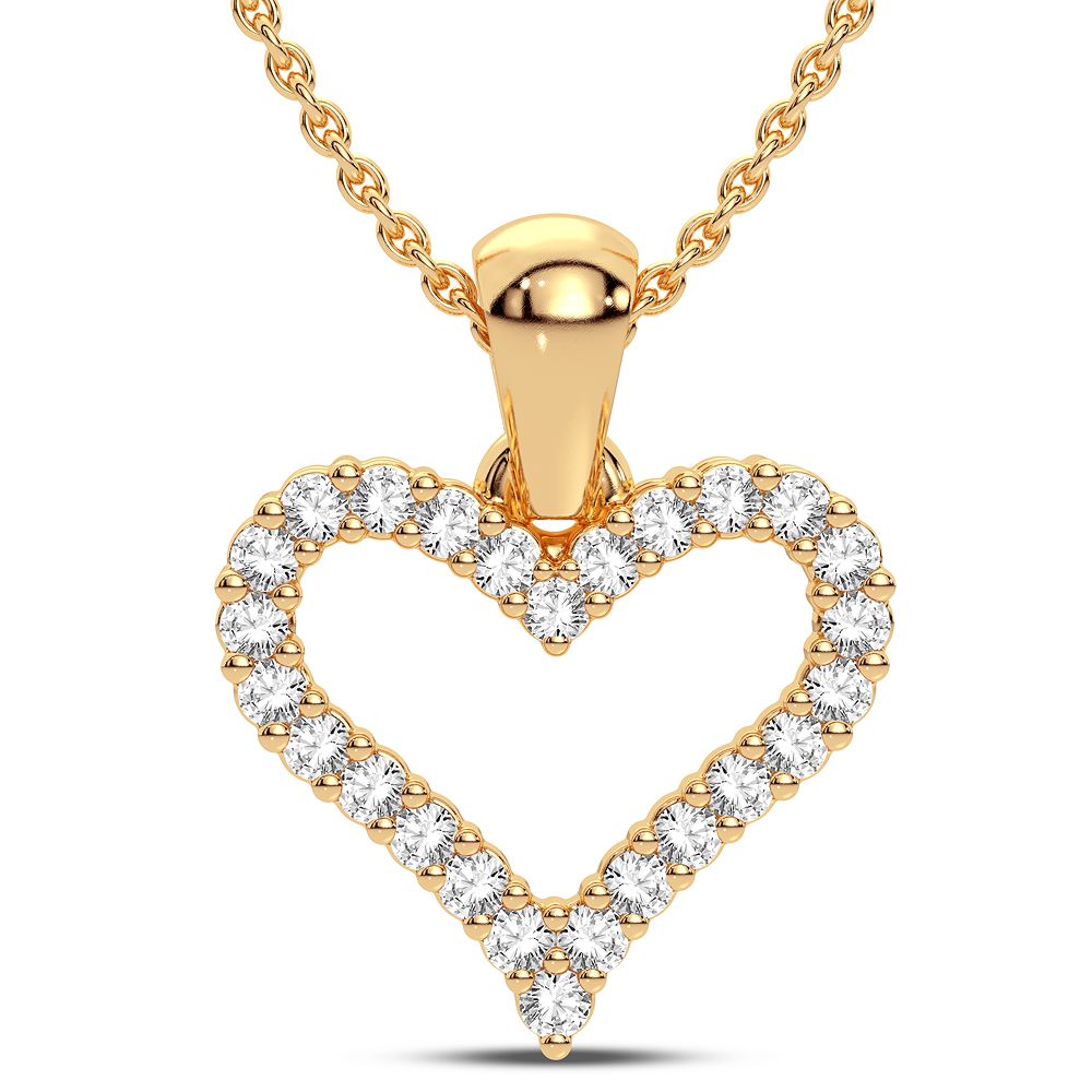 Exquisite 10K 0.16CT Diamond Pendant