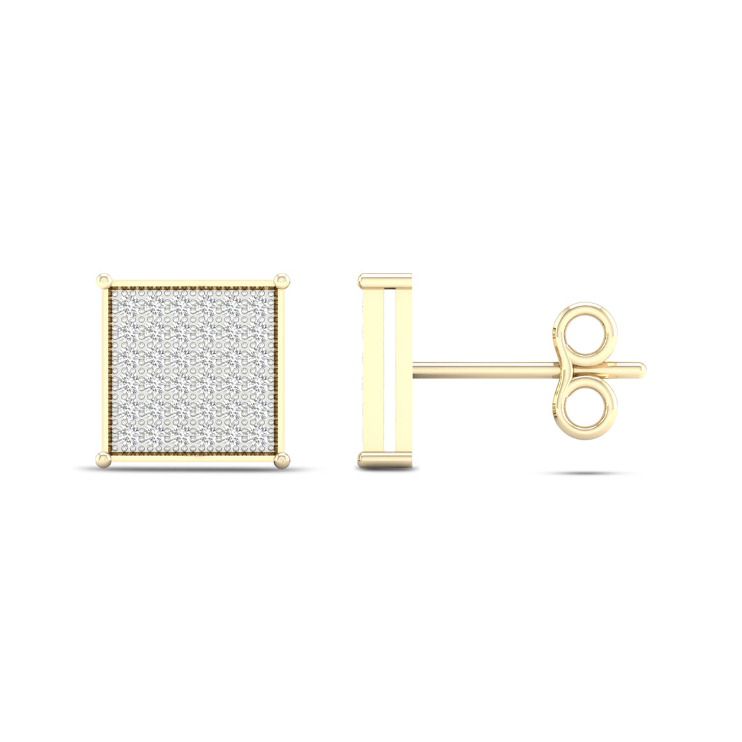 Magnifcnet 10K   0.25CT  Diamond  Earring