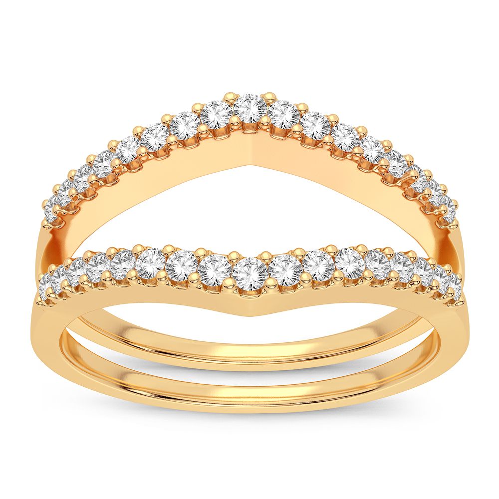 14K 0.25CT Diamond Ring Guard