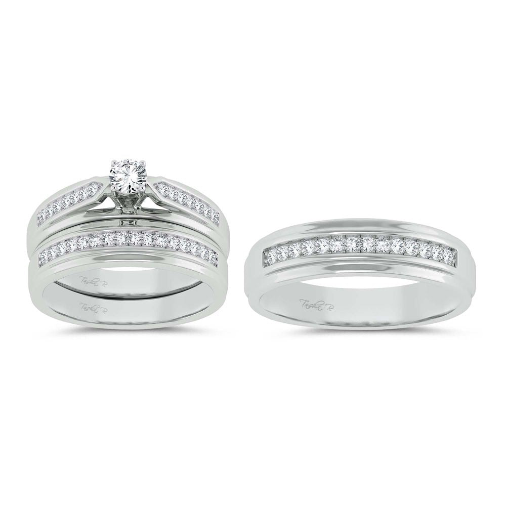 10K 0.66ct Diamond Trio Set