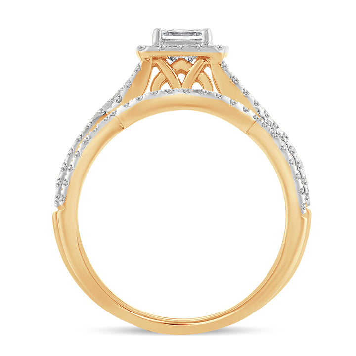 14K 1.00CT Diamond BRIDAL SET