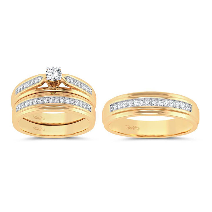 14K 0.66ct Diamond Trio Set