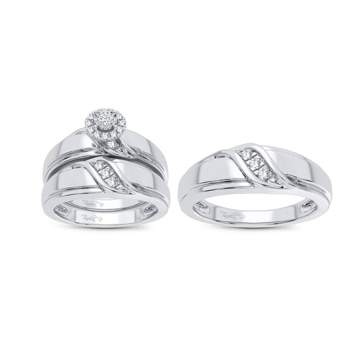 14K 0.20CT Diamond Trio Set