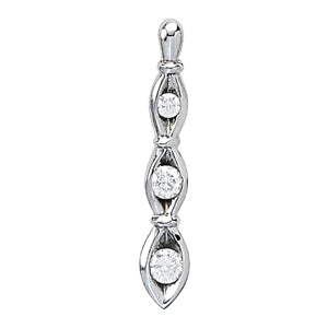 Three Stone Diamond Pendant