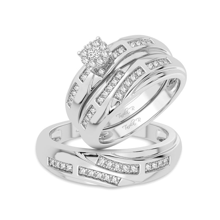 14K 0.25CT Diamond Trio Set