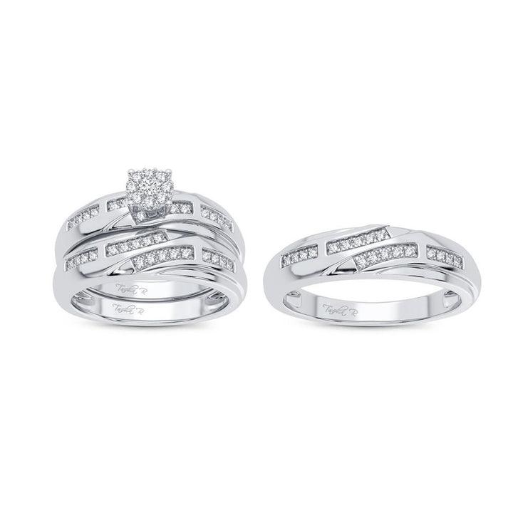 14K 0.25CT Diamond Trio Set