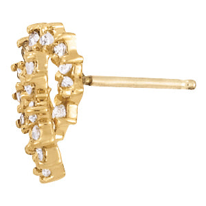 14K White Gold Diamond Fashion Earrings