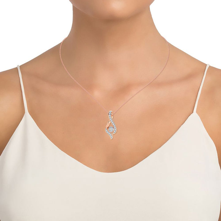 14K 0.15CT DIAMOND PENDANT