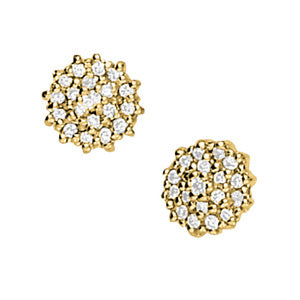 Multi-Diamond Round Cluster Earrings