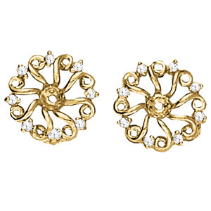 18K White Gold Diamond Fashion Earrings