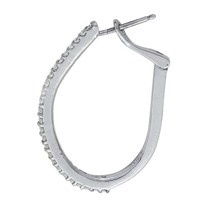 18K White Gold Round Diamond Fashion Earrings