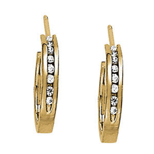 18K White Gold Diamond Fashion Hoop Earrings