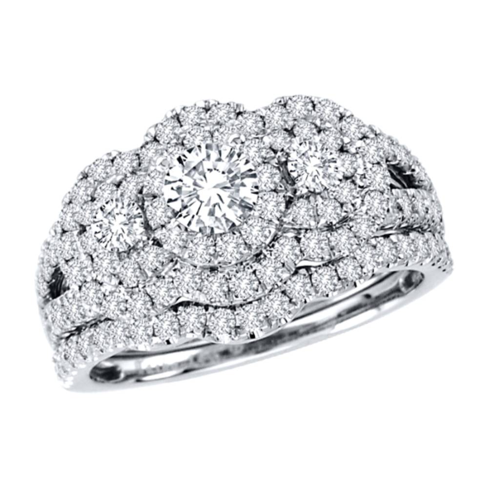 14K White Gold 1.69Ct Bridal Set