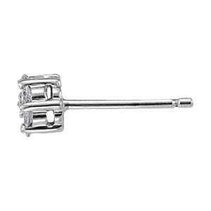 White Gold 1/2 CT Diamond Fashion Stud Earrings