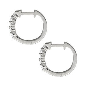 18K White Gold Round Diamond Fashion Earrings