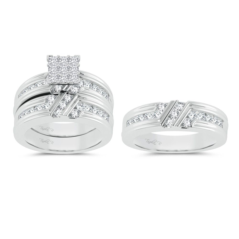 14K 2.00ct Diamond Trio Set