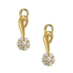 Platinum White Diamond Fashion Drop Earrings