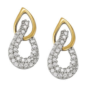18K White Gold Diamond Fashion Earrings