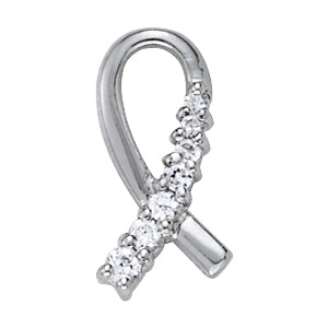 14K White Gold Round Diamond Fashion Earrings
