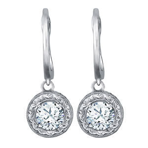 14K White Gold 0.5 ct Round Diamond Stud Earrings
