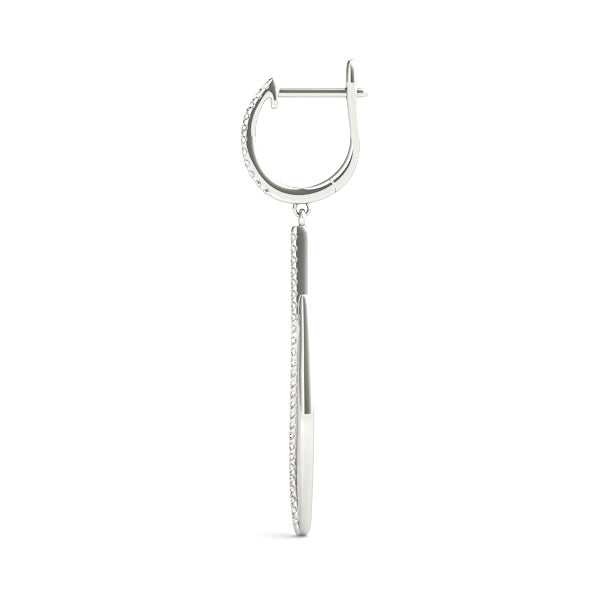 14K White Gold Diamond Fashion Earrings