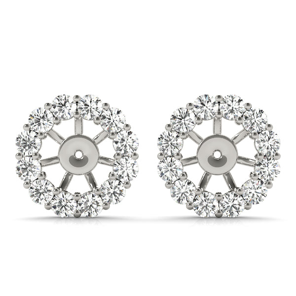 18K White Gold Diamond Fashion Earrings
