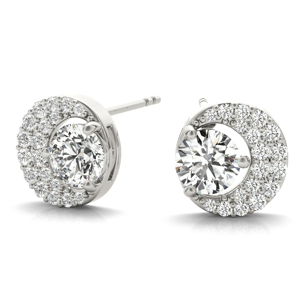 Diamond Round Multi-Stone Earrings