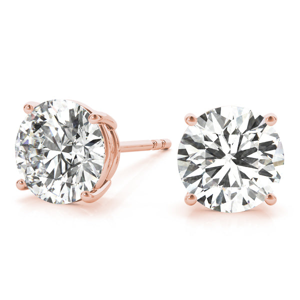 Rose Gold 0.375ctw Round Diamond Stud Earrings