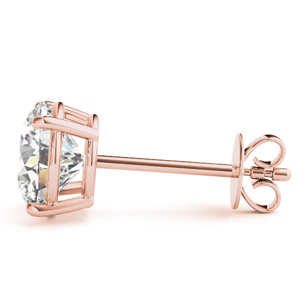 Rose Gold 0.375ctw Round Diamond Stud Earrings
