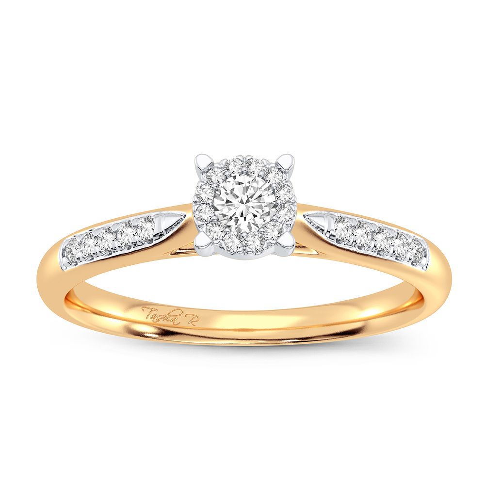Dazzling 14K 0.15CT Diamond Ring