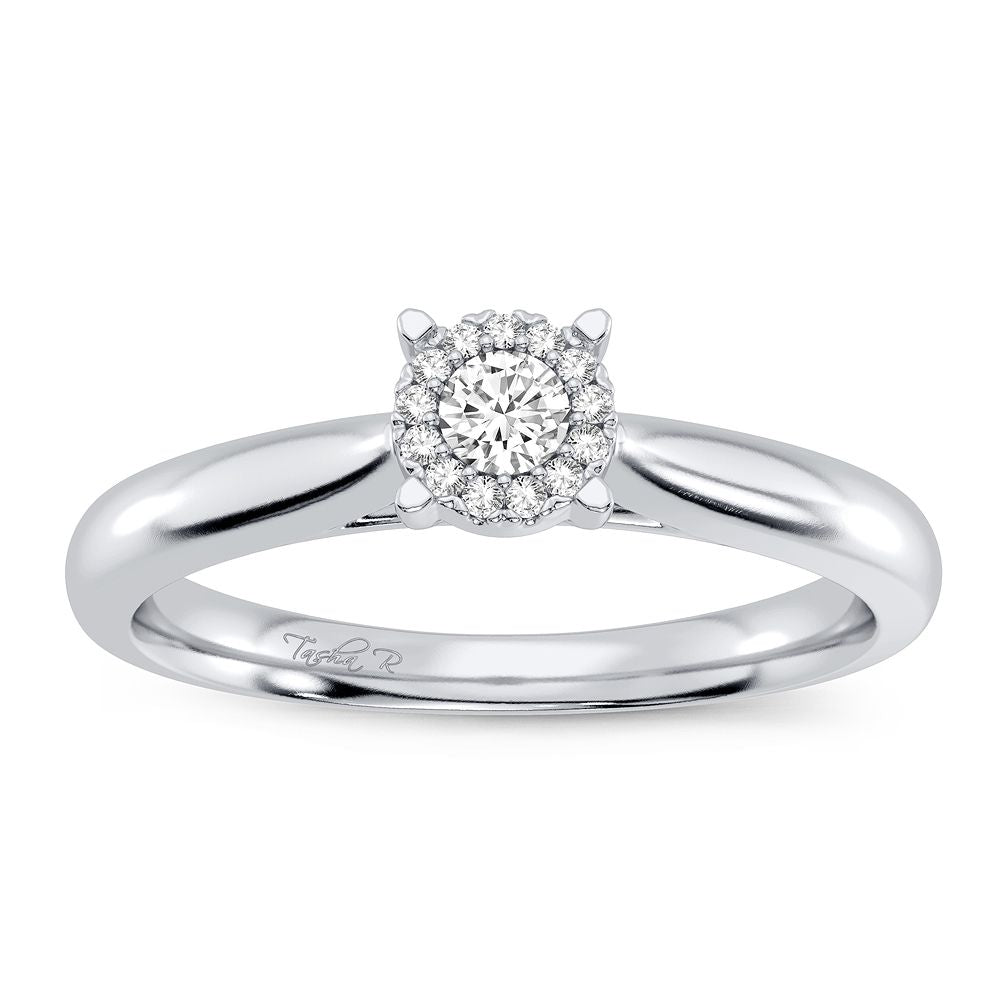 Exquisite 14K 0.10CT Diamond Ring
