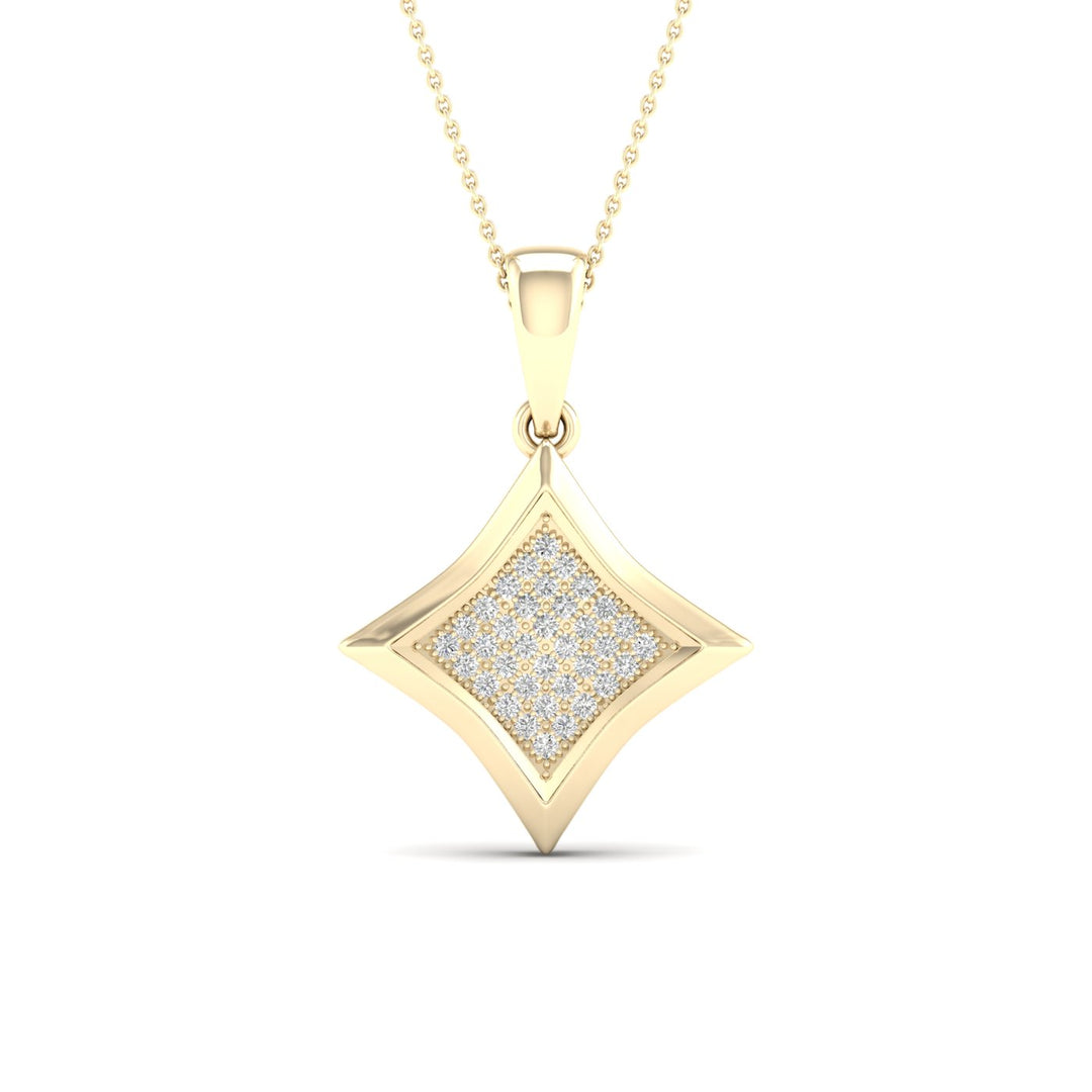 Exquisite 10K 0.10CT Diamond Pendant