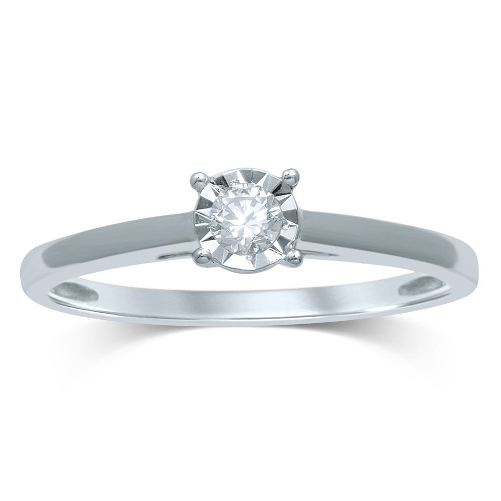 Elegant 14K 0.10CT DI RING