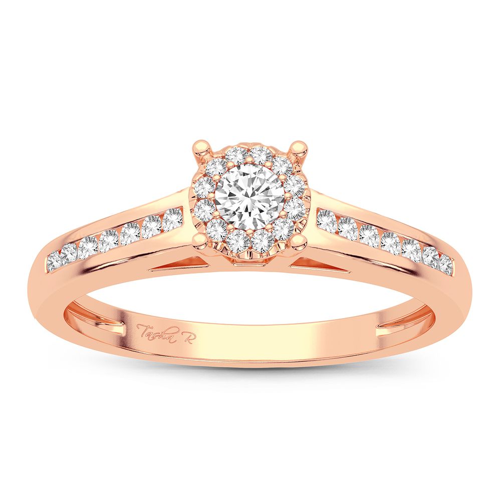 Exquisite 14K 0.22CT Diamond Ring
