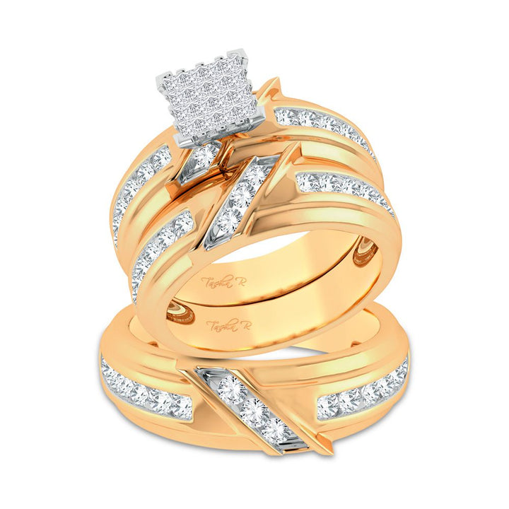 14K 2.00ct Diamond Trio Set