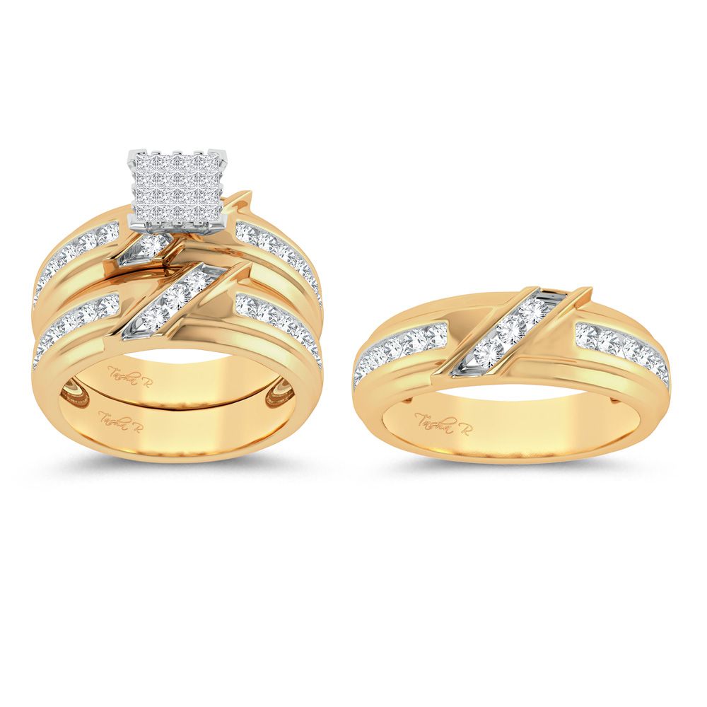 14K 2.00ct Diamond Trio Set