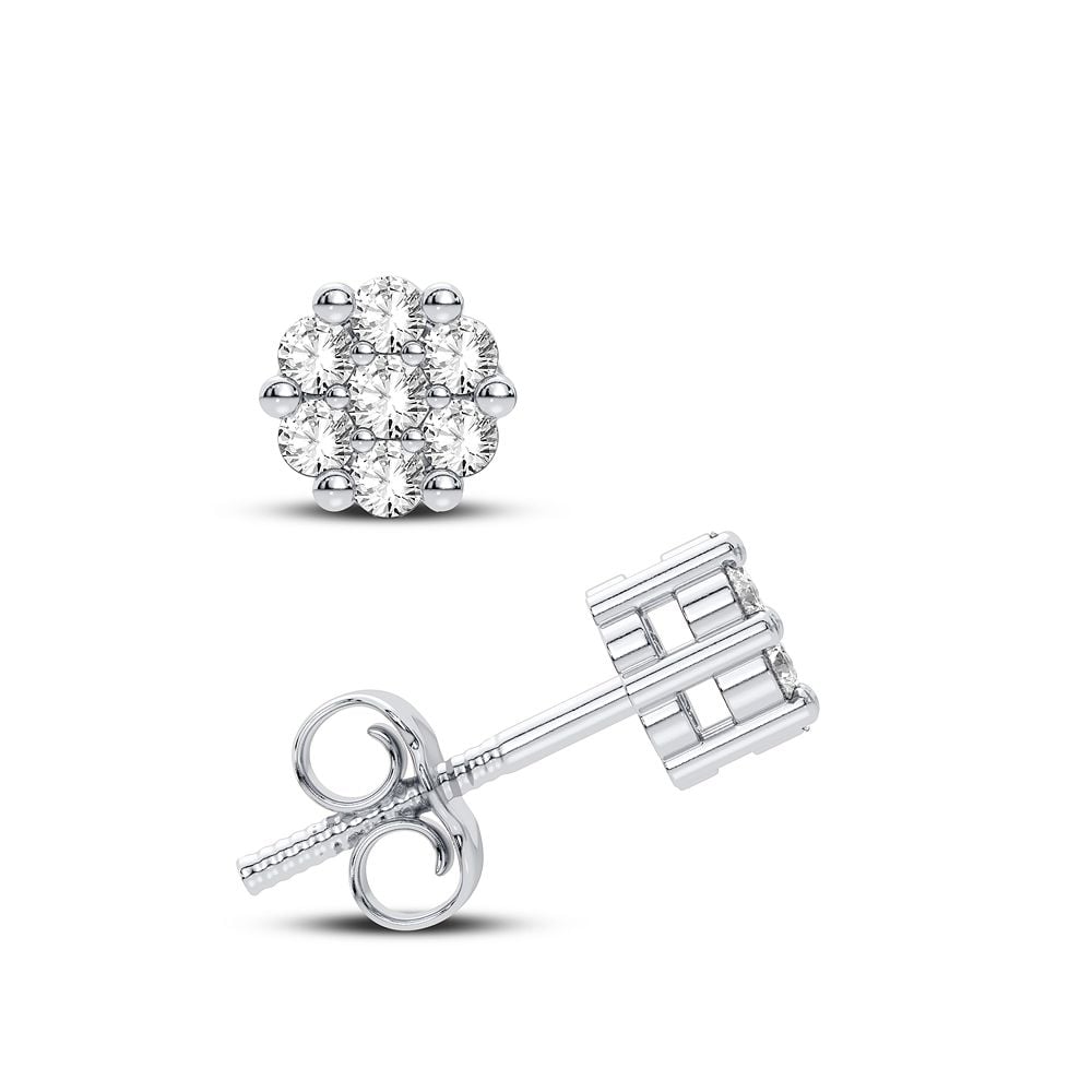 Exquisite 14K 0.09CT Diamond Earring
