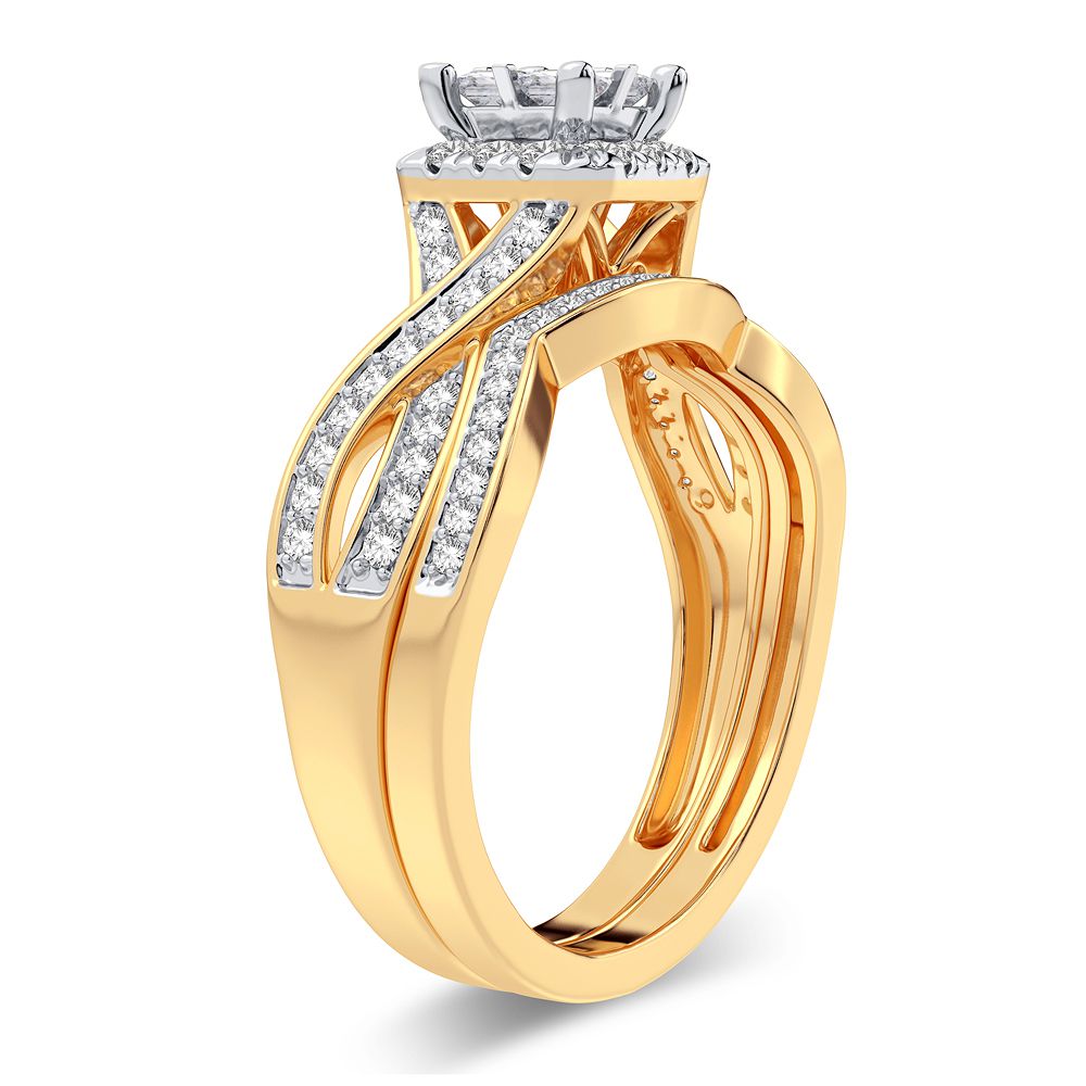 14K 0.61CT Diamond Bridal Ring