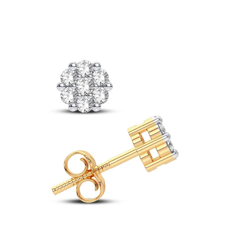 Elegant 14K 0.09CT Diamond Earring