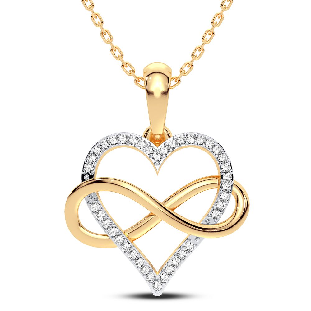 Exquisite 14K 0.10CT Diamond Pendant