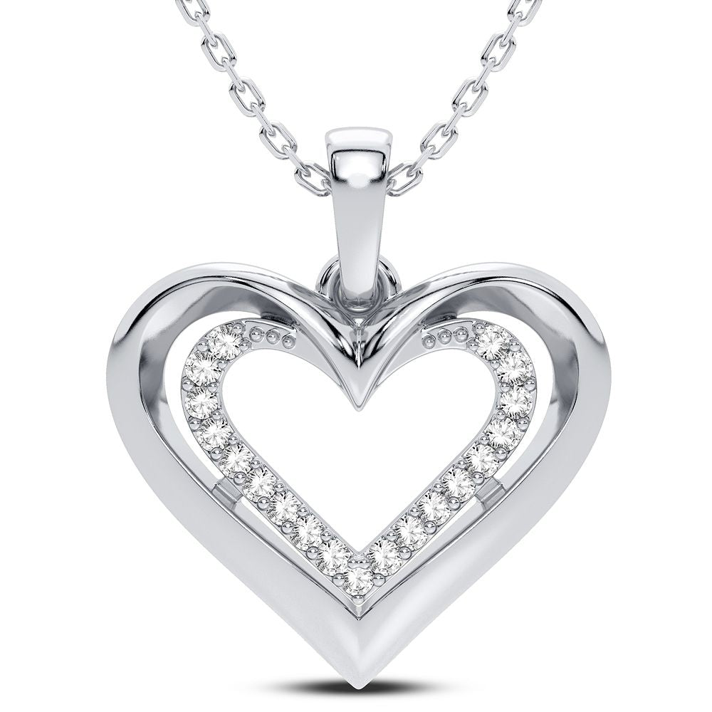 Elegant 14K 0.10CT Diamond Pendant