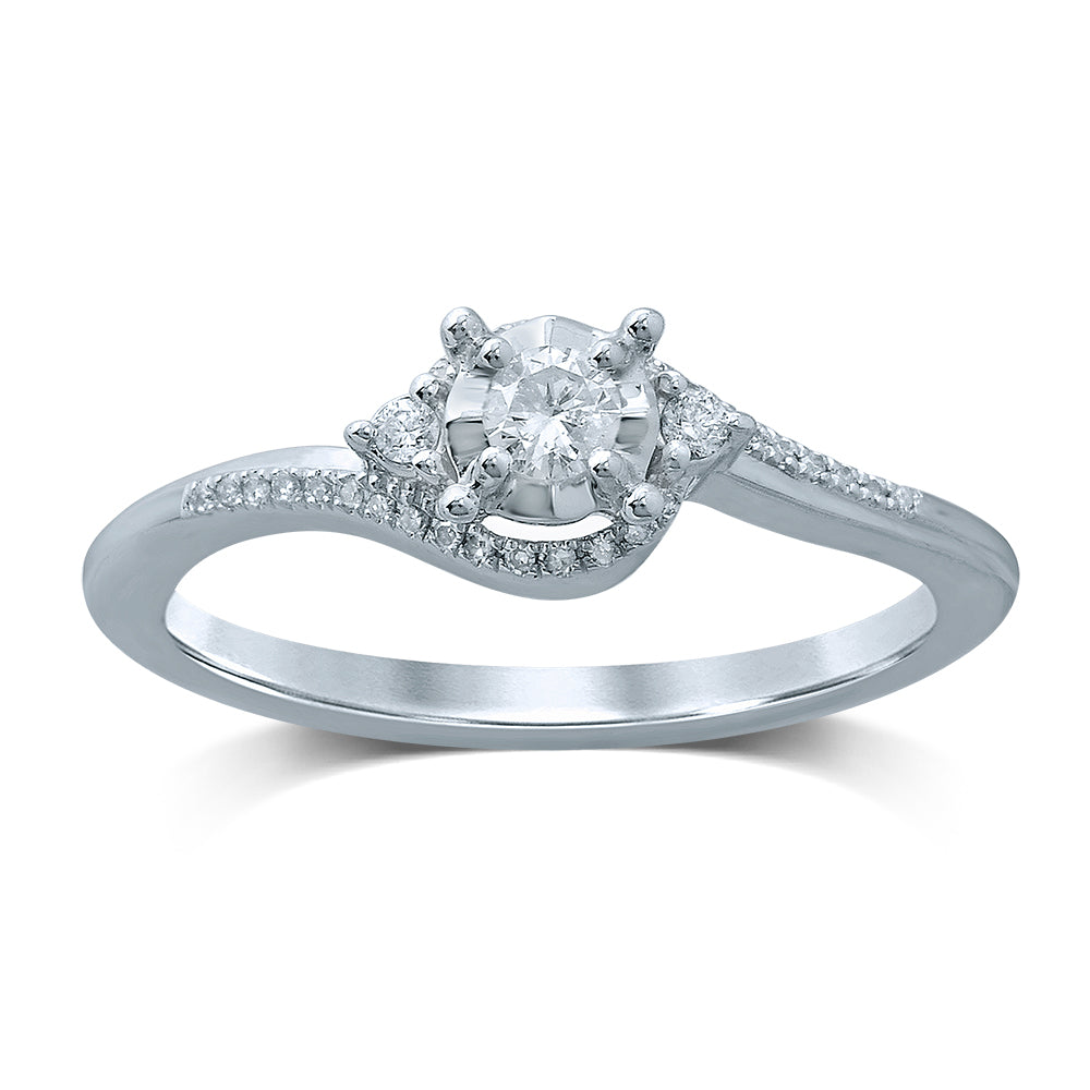 Dazzling 14K 0.19CT Diamond  RING