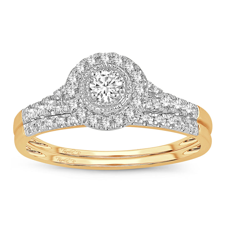 14K 0.33CT DIAMOND BRIDAL RING