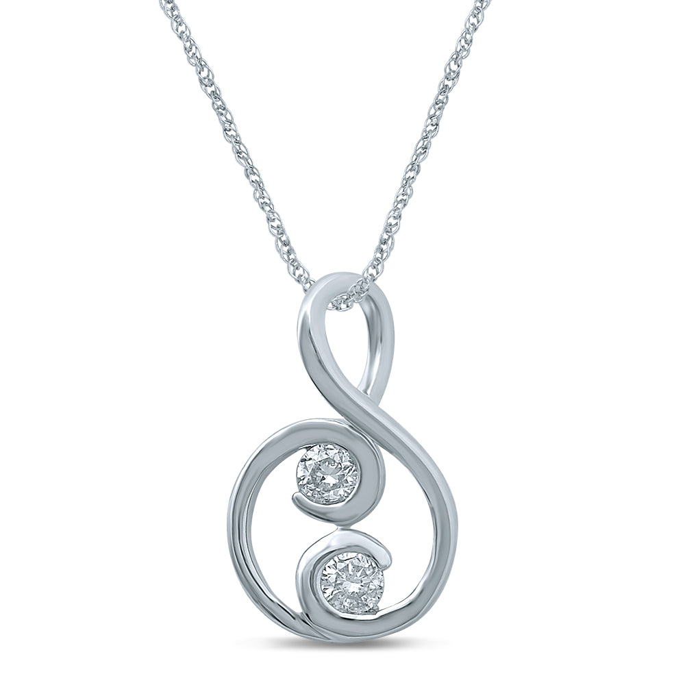 14K 0.10CT Diamond Pendant