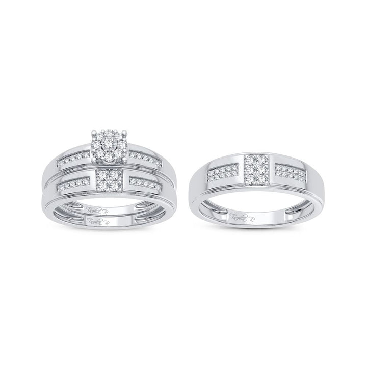 10K 0.50CT Diamond Trio Set