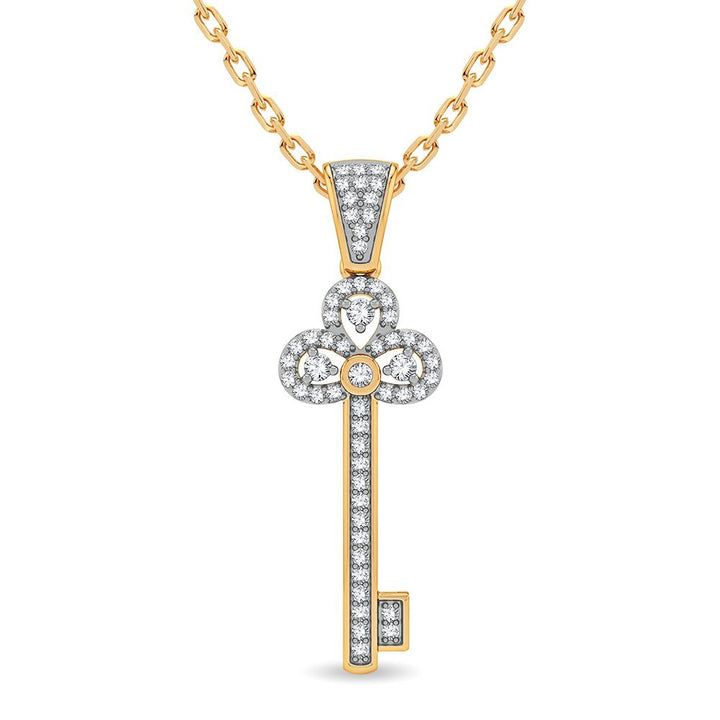 14K 0.27CT Diamond Pendant