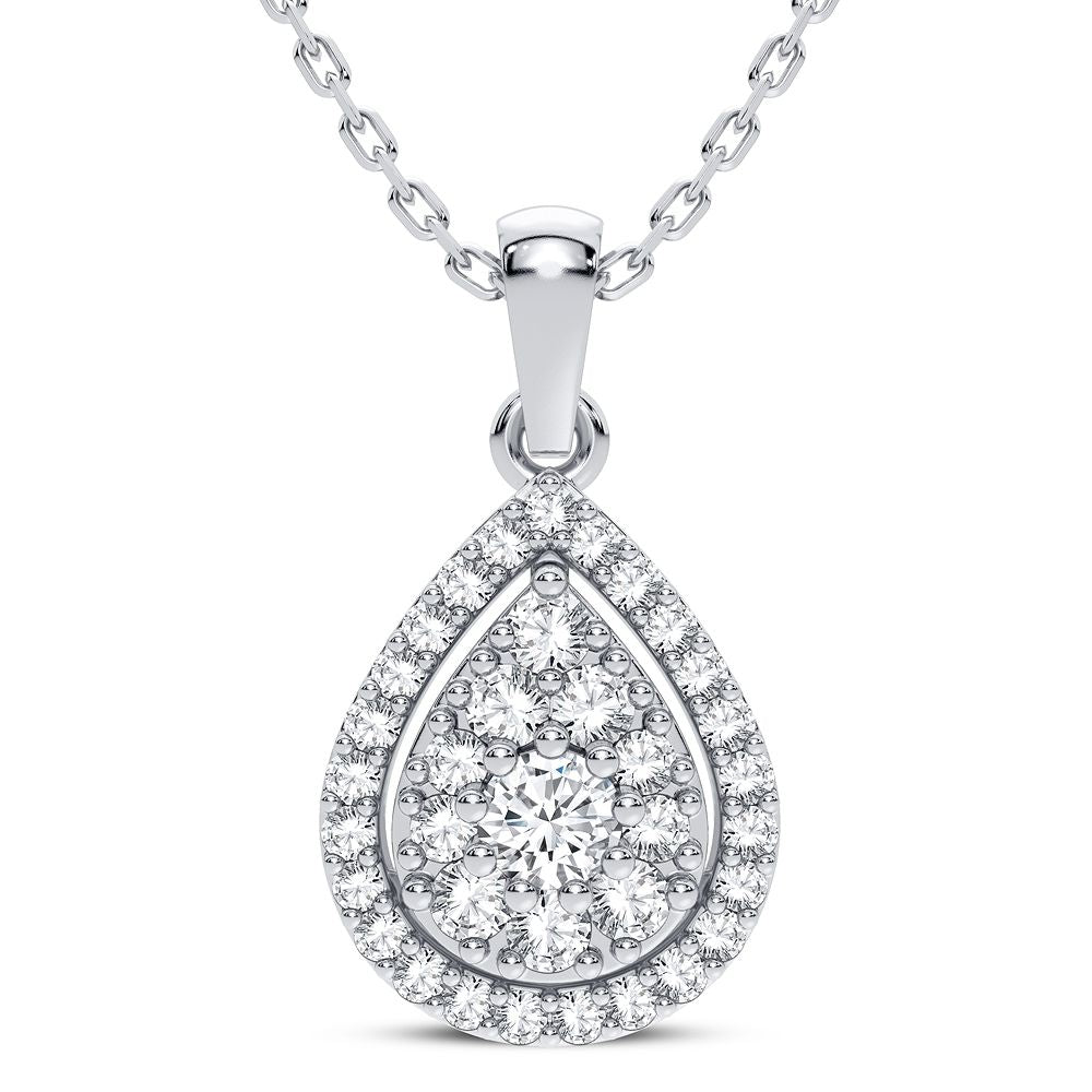 Elegant 14K 0.30CT DIAMOND PENDANT