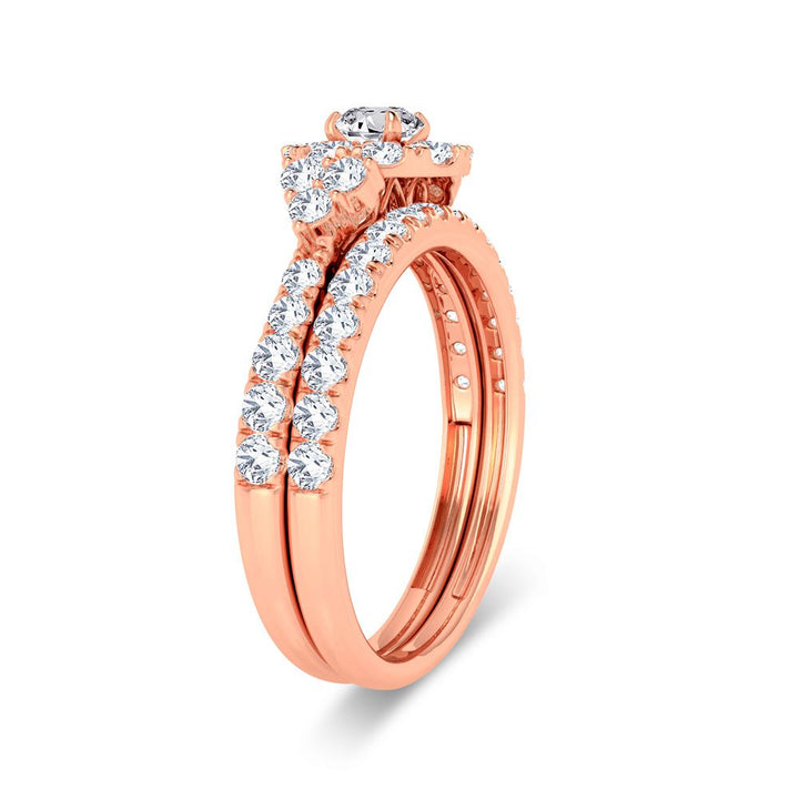 14K 1.00ct Diamond Bridal Ring