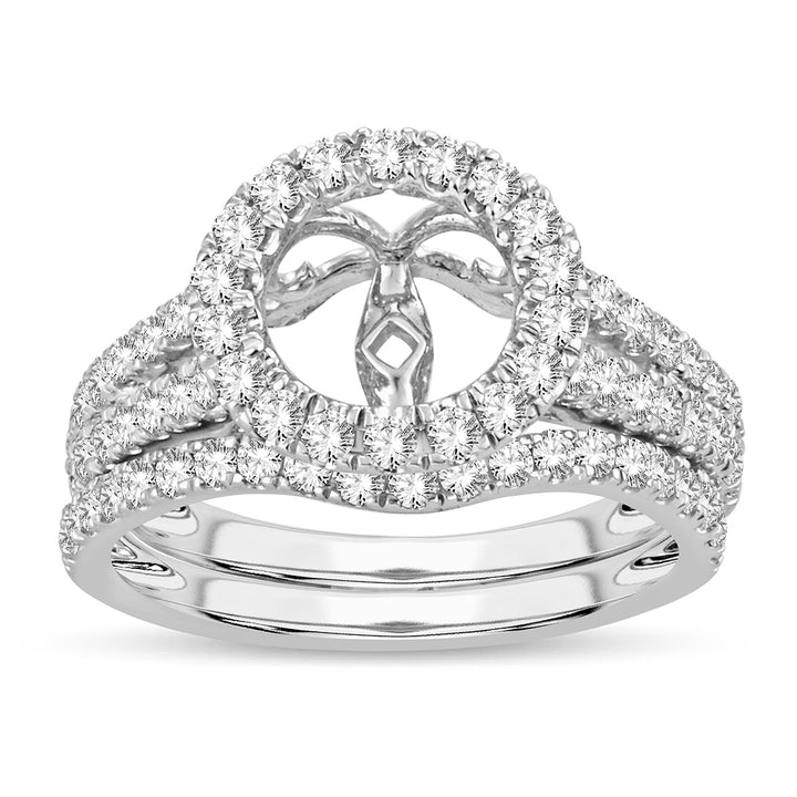 14K 0.75CT Diamond Semi-Mount Ring